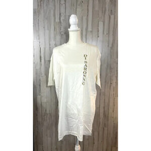 Pro Ace Disarono‎ Men's Large White Graphic Print Short Sleeve T-Shirt